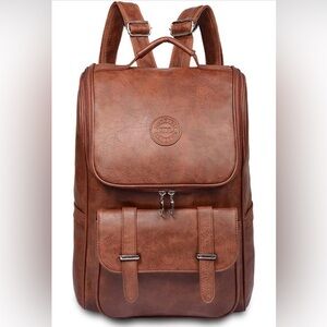 Vintage Faux Leather Backpack